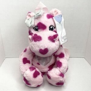 Carried Away by Stepping Stone 13" Pink Hippo Plush Backpack Adjustable Straps